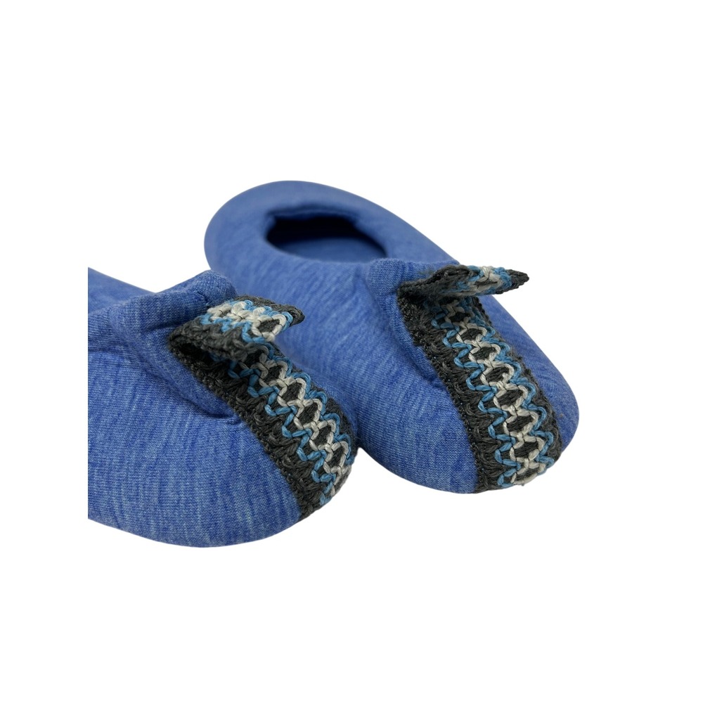 Muk Luks Womens Ballerina Slippers Blue Heathered Indoor Lounge Shoes - Picture 8 of 8